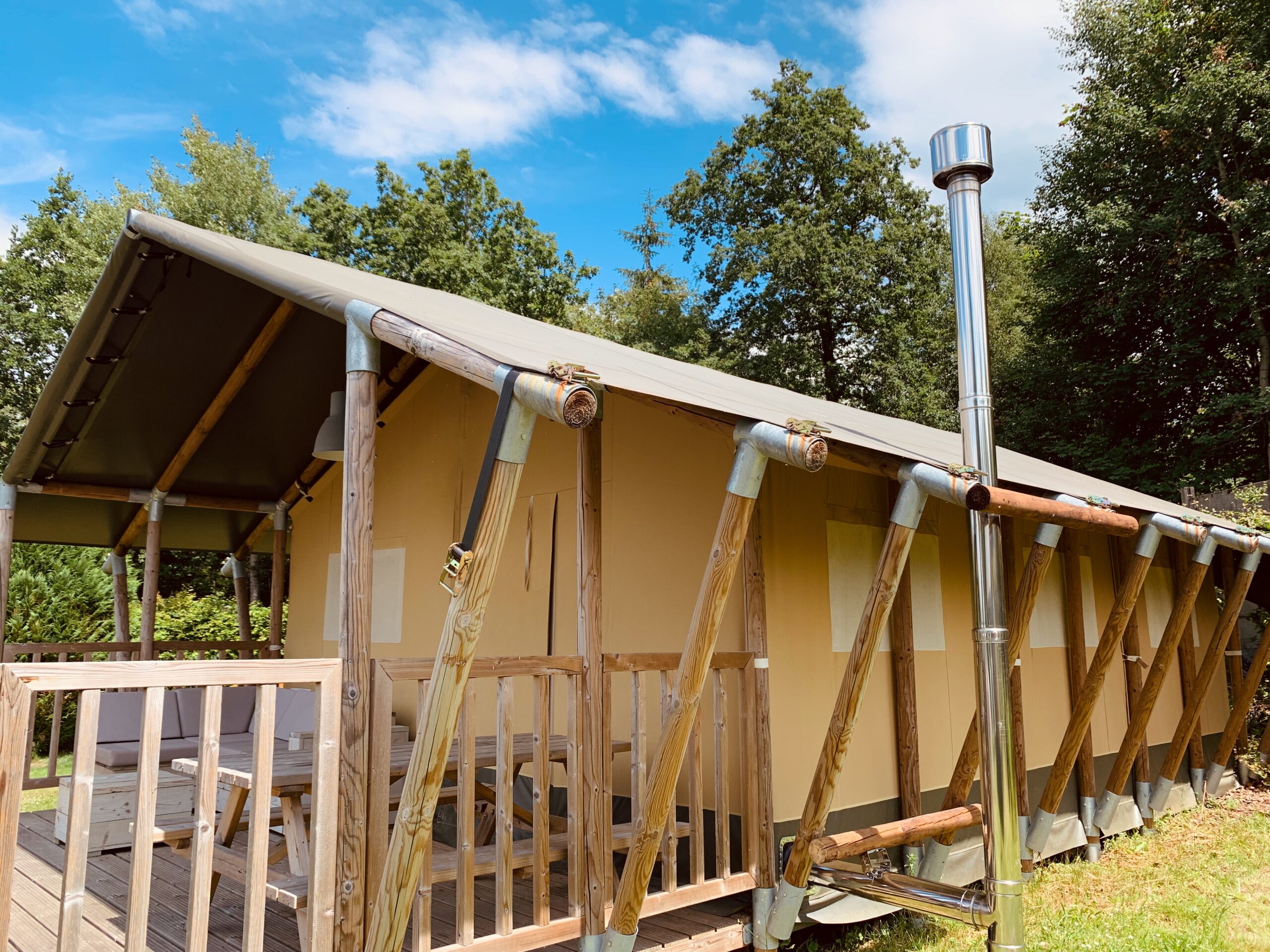 pelletkachel safaritent Perron